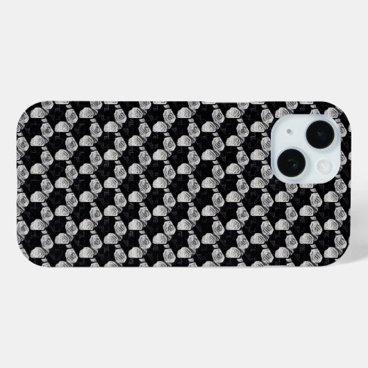 Abstract digitaal patroon 1190 - iPhone Case (Achterkant (horizontaal))