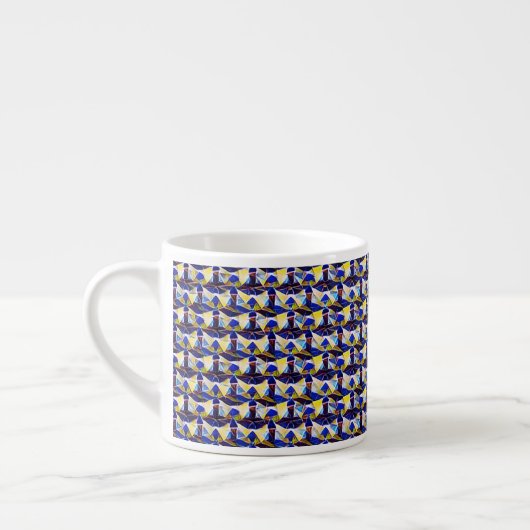 Abstract digitaal patroon 1216 - Espresso Mok (Links)