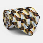 Abstract digitaal patroonontwerp 1215 - Heren stro Stropdas (Opgerold)