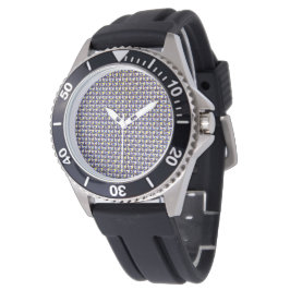 Abstract digitaal patroonontwerp 1216 - Mannen Horloge