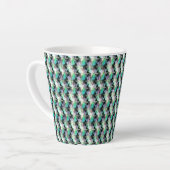 Abstract digitaal patroonontwerp 1221 - Latte Mok (Linkerhoek)