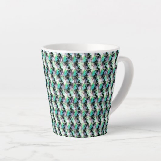 Abstract digitaal patroonontwerp 1221 - Latte Mok (Rechterhoek)