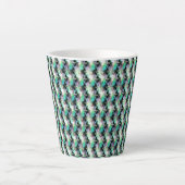 Abstract digitaal patroonontwerp 1221 - Latte Mok (Voorkant)