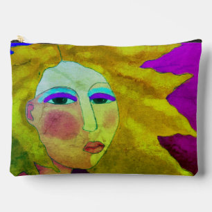 Abstract digitaal schilderij van een vrouw etui