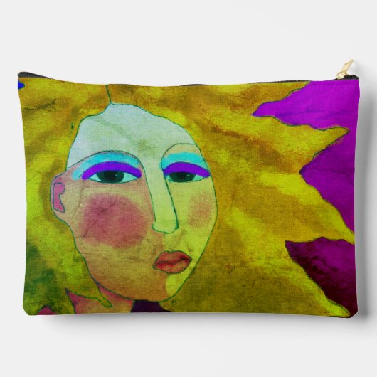 Abstract digitaal schilderij van een vrouw etui (Achterkant)