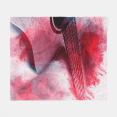 Abstract digitaal schilderij van gitarart, abstrac fleece deken (Voorkant (Horizontaal))
