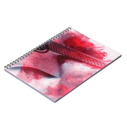 Abstract digitaal schilderij van gitarart, abstrac notitieboek (Linkerzijde)