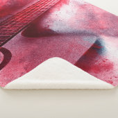 Abstract digitaal schilderij van gitarart, abstrac sherpa deken (3/4)