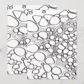 Abstract digitaal werk 10 bedankkaart (Voorkant / Achterkant)