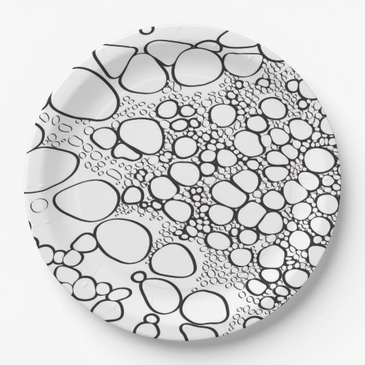 Abstract digitaal werk 10 papieren bordje (Voorkant)