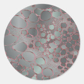 Abstract digitaal werk 3 ronde sticker (Voorkant)