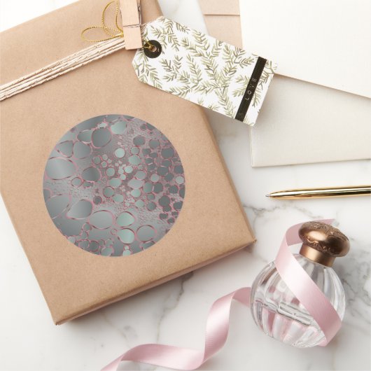 Abstract digitaal werk 3 ronde sticker (Geschenken)