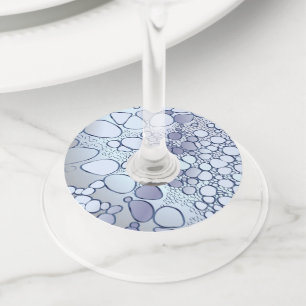 Abstract digitaal werk 6 wijnglaslabel