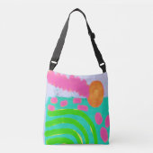 Abstract Digital Art Crossbody Tas (Voorkant)