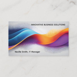 Abstract Digital Wave Particles High Tech Visitekaartje