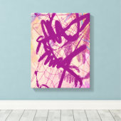 Abstract "Diner met wijn" Canvas Afdruk (Insitu (Houten vloer))