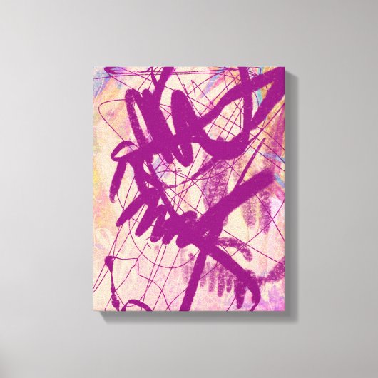 Abstract "Diner met wijn" Canvas Afdruk (Voorkant)