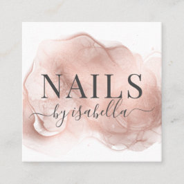 Abstract directeur Nail Salon Roos Gold Glitter Vierkante Visitekaartje