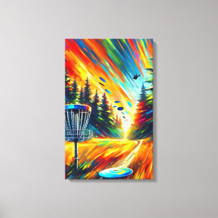 Abstract Disc Golf Art Canvas Afdruk