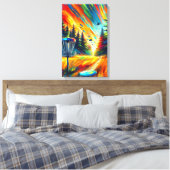 Abstract Disc Golf Art Canvas Afdruk (Insitu (Slaapkamer))