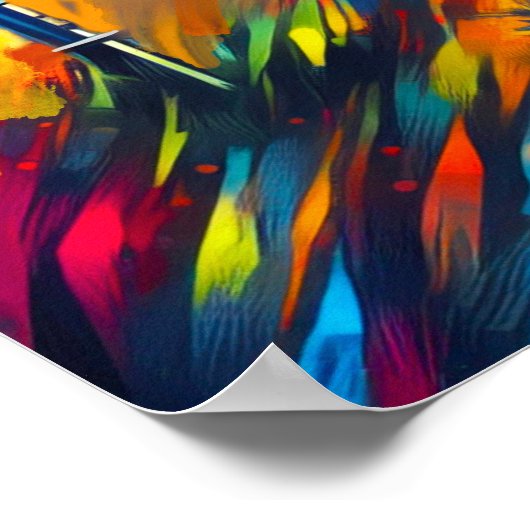 Abstract Disc Golf Art Poster (Hoek)