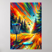 Abstract Disc Golf Art Poster (Voorkant)