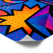 Abstract Diva - Modern Retro Geometric Pop Art Poster (Hoek)