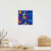 Abstract Diva - Modern Retro Geometric Pop Art Poster (Keuken)