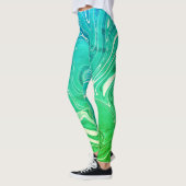 abstract diverse schuurtjes van groene kleur, vloe leggings (Links)