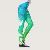 abstract diverse schuurtjes van groene kleur, vloe leggings (Rechts)