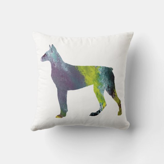 Abstract Doberman silhouette Kussen (Achterkant)