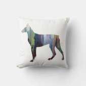 Abstract Doberman silhouette Kussen (Voorkant)