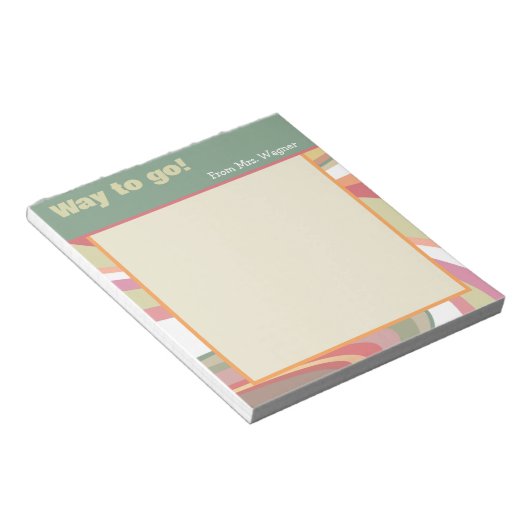 Abstract Docent Streep Modern Way to Go Notitieblok (Schuin)