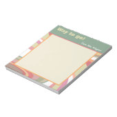 Abstract Docent Streep Modern Way to Go Notitieblok (Linkerzijde)