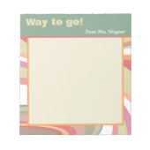 Abstract Docent Streep Modern Way to Go Notitieblok (Voorkant)