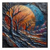 Abstract Dode Bos 1 - AI - Kunstwerk Perfect Poster (Voorkant)