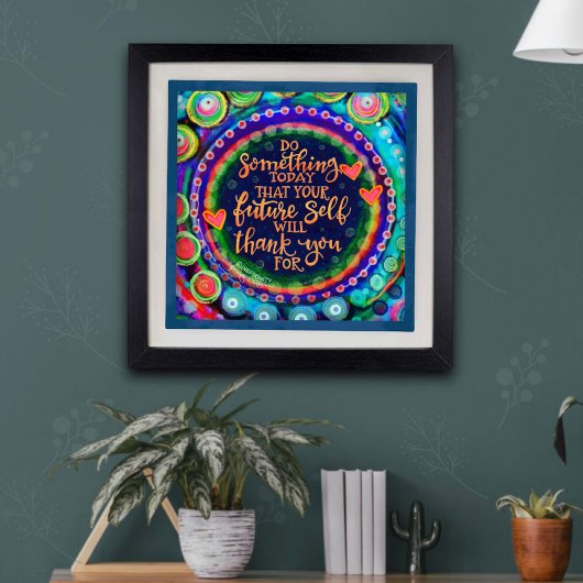 Abstract doe vandaag nog iets quote inspiratie poster