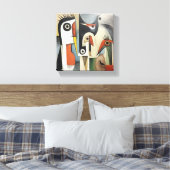 Abstract doek canvas afdruk (Insitu (Slaapkamer))