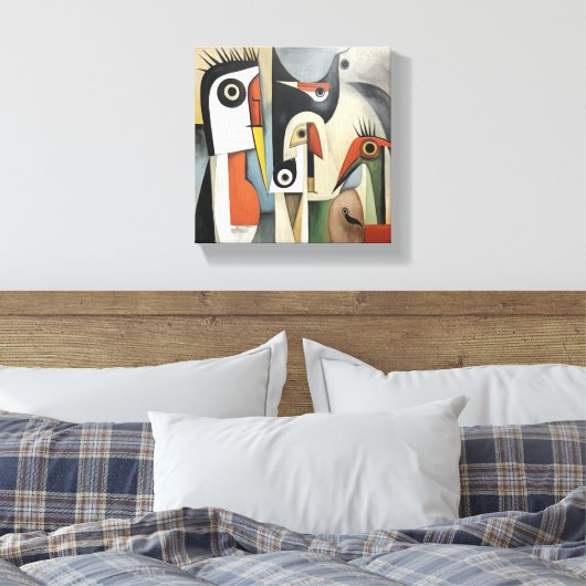 Abstract doek canvas afdruk (Insitu (Slaapkamer))