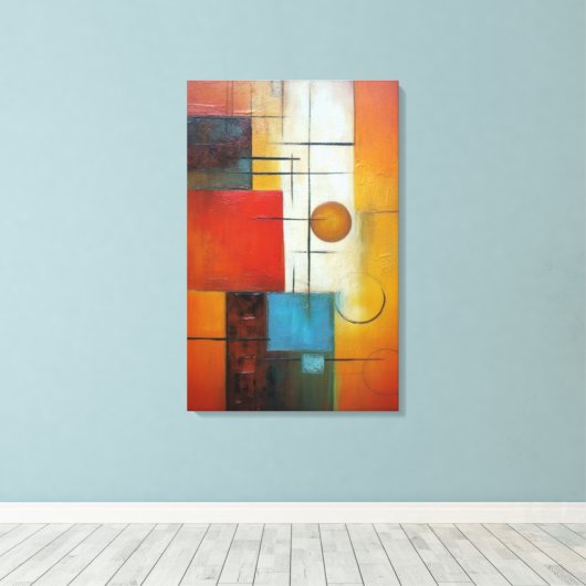 Abstract doek canvas afdruk (Insitu (Houten vloer))