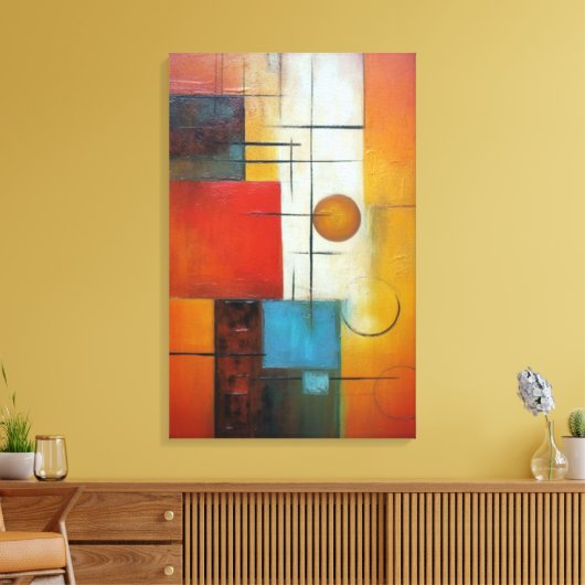 Abstract doek canvas afdruk (Insitu (Woonkamer))
