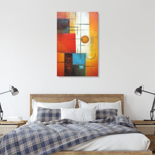 Abstract doek canvas afdruk (Insitu (Slaapkamer))