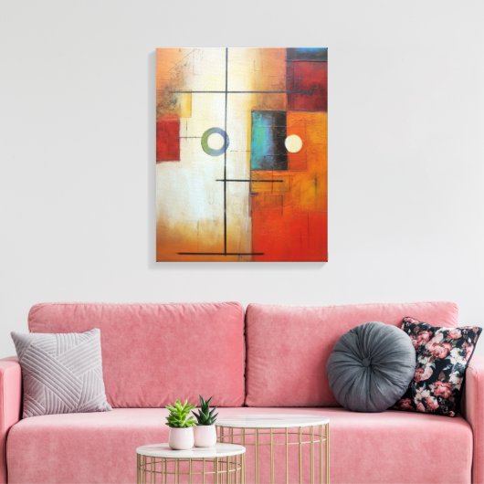 Abstract doek canvas afdruk (Insitu (Woonkamer))
