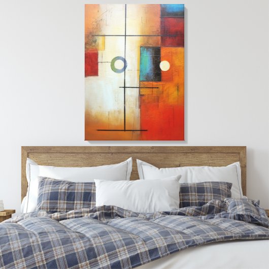 Abstract doek canvas afdruk (Insitu (Slaapkamer))