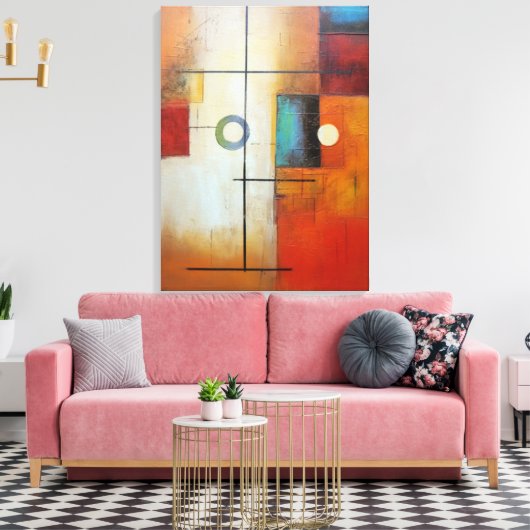 Abstract doek canvas afdruk (Insitu (Woonkamer))