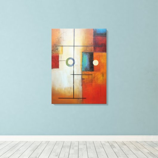 Abstract doek canvas afdruk (Insitu (Houten vloer))