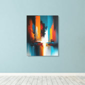 Abstract doek canvas afdruk (Insitu (Houten vloer))