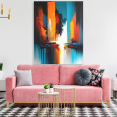 Abstract doek canvas afdruk (Insitu (Woonkamer))
