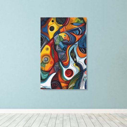 Abstract doek canvas afdruk (Insitu (Houten vloer))