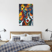 Abstract doek canvas afdruk (Insitu (Slaapkamer))
